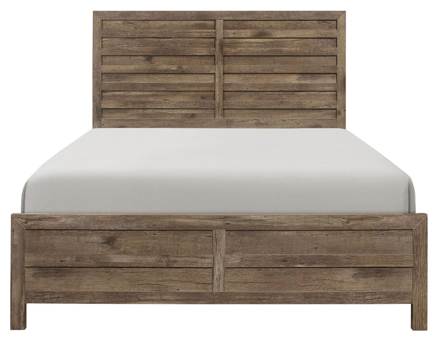 Mandan Full Panel Bed in Weathered Pine 1910F-1*