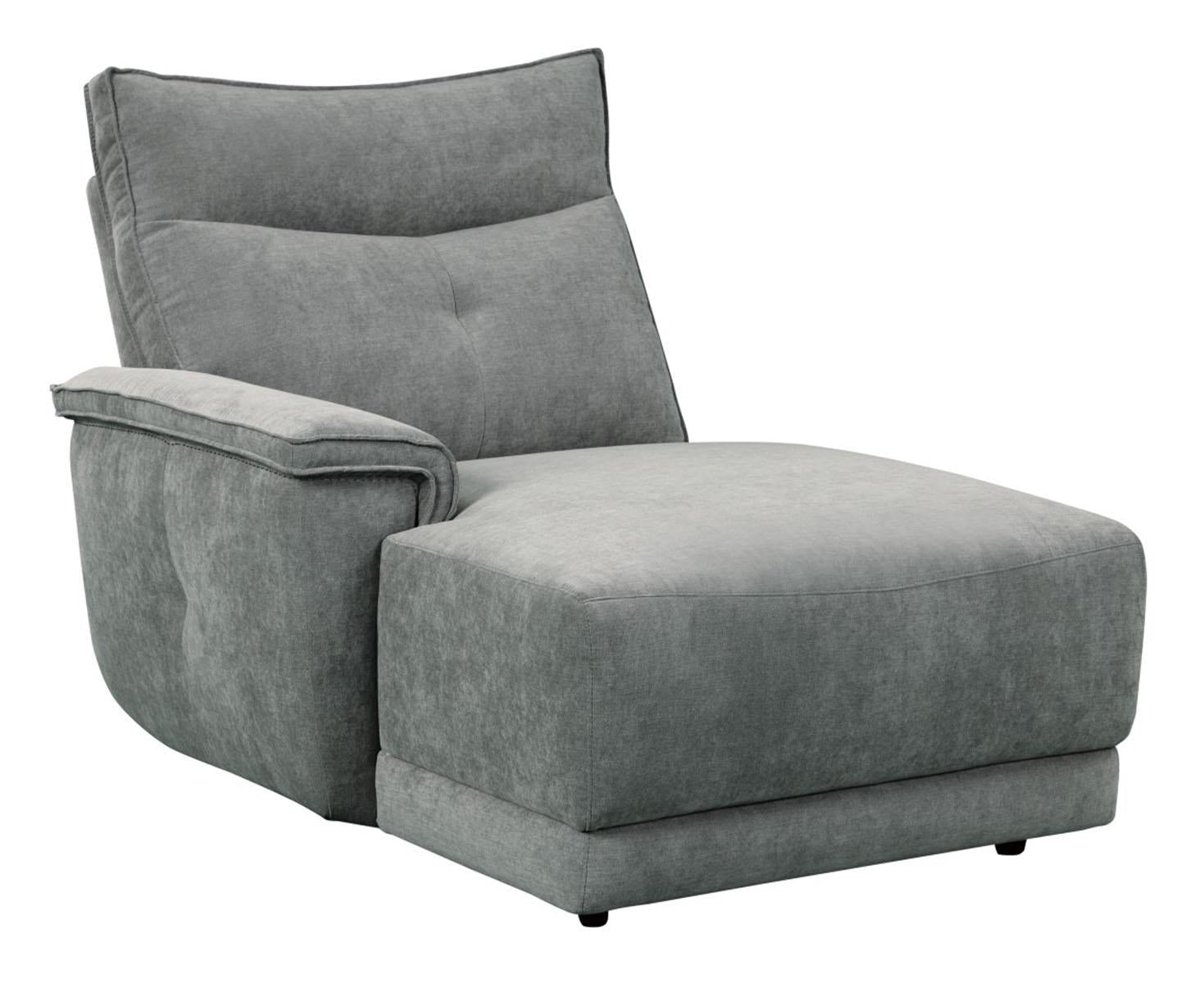 Tesoro Left Side Chaise in Dark Gray 9509DG-5L