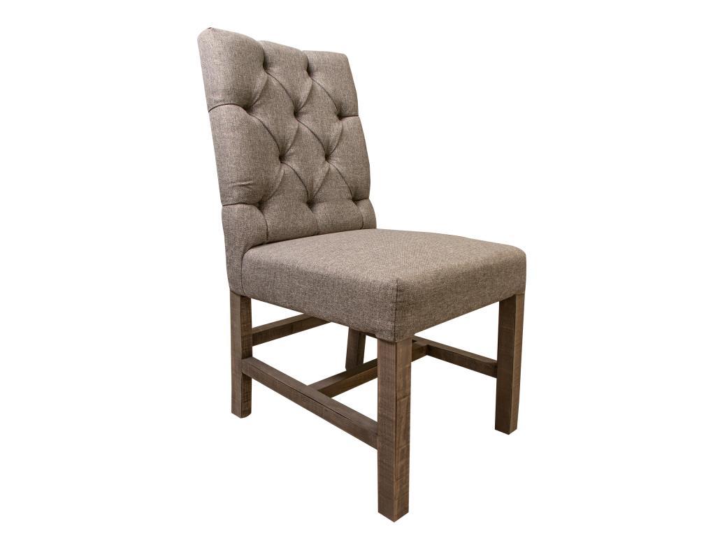 Marble Tufted Chair w/ Gray Fabric