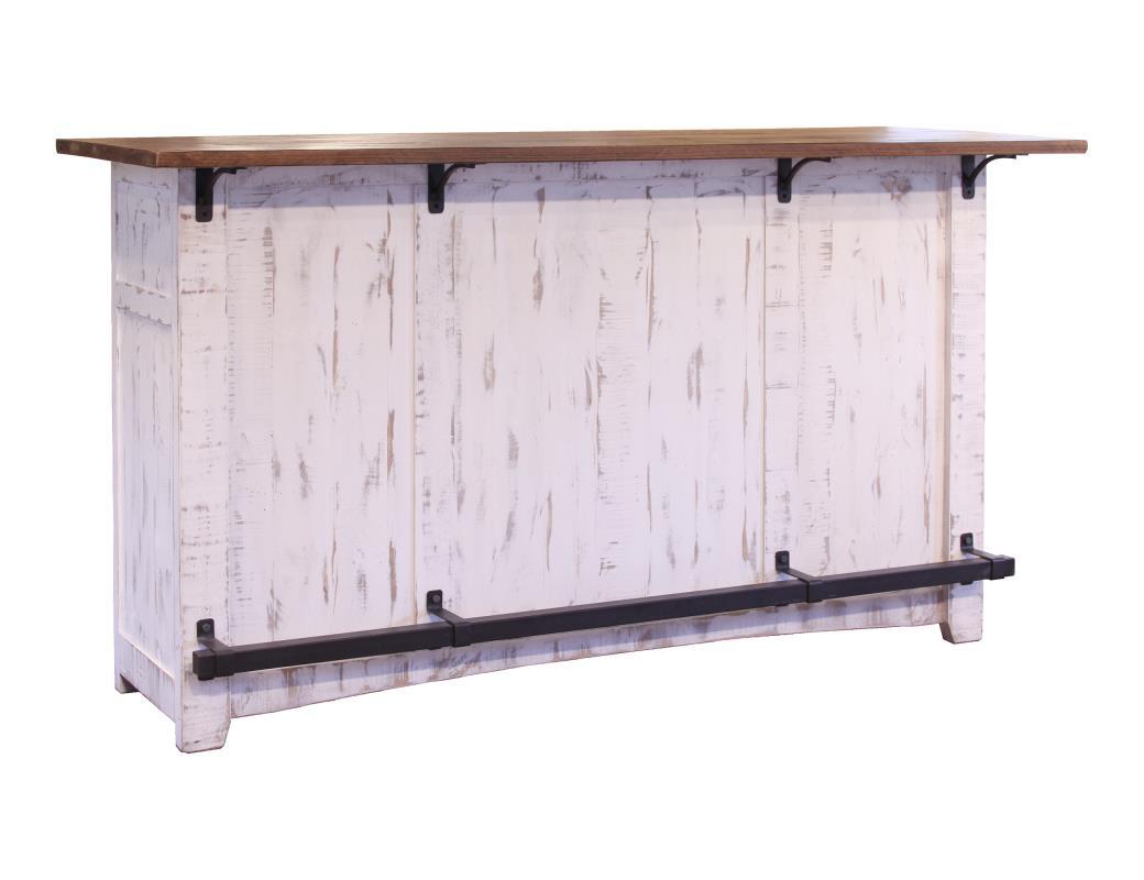 Pueblo White 2 Drawers, 2 Shelves and 2 Doors Bar