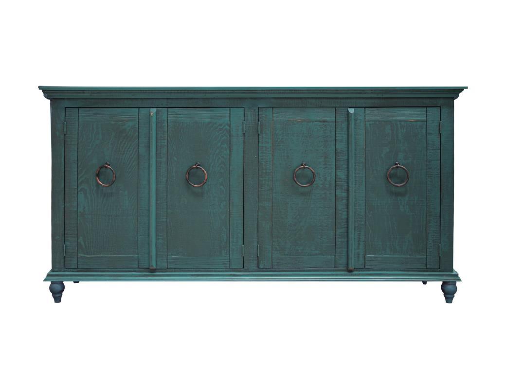 Capri Console w/4 Doors, Green finish*
