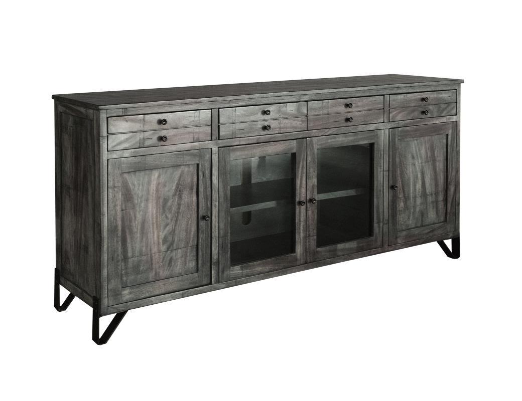 Moro 80" TV Stand w/4 Drawer, 2 Door and 2 Glass Door