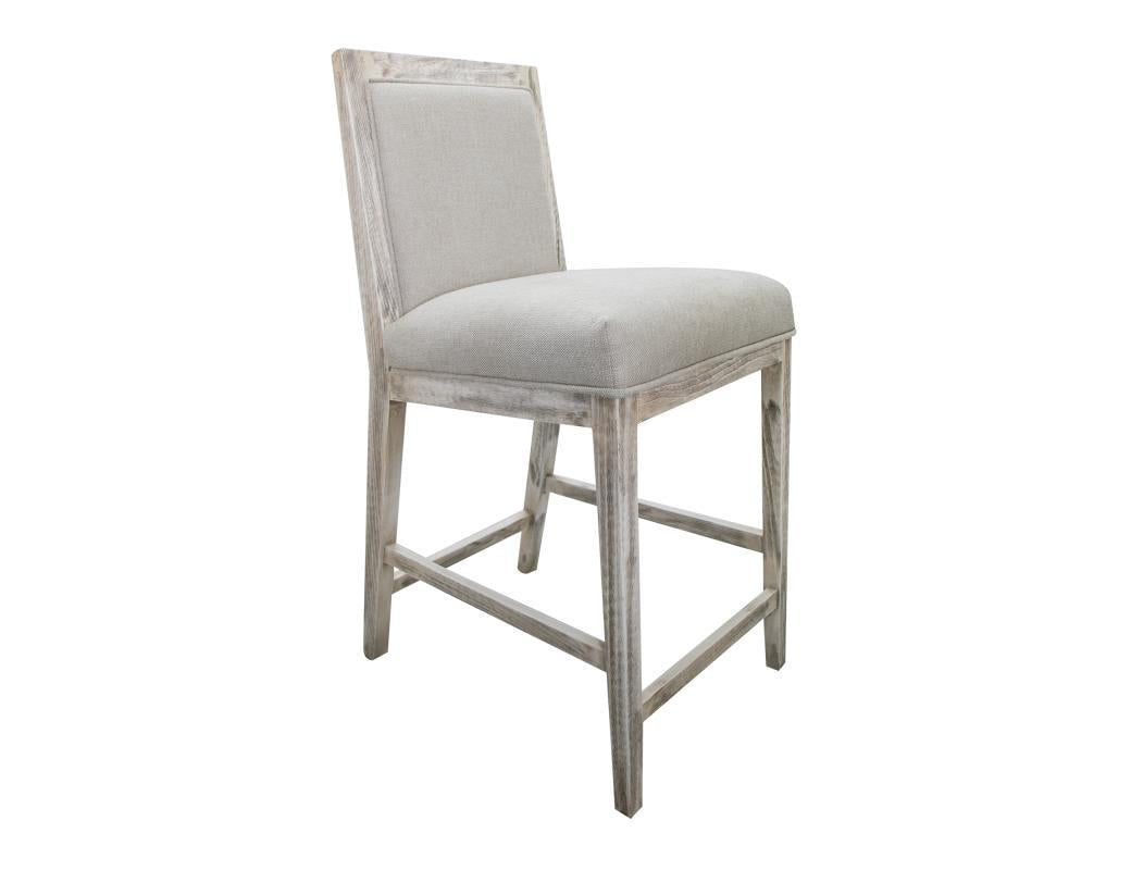 Sahara 24" Uph. Barstool, white finish