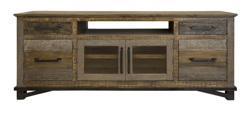 Loft Brown 2 Drawers, 4 Doors, 76" TV Stand