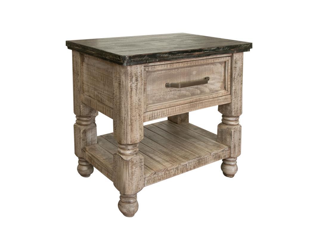 Natural Stone 1 Drawer, Nightstand