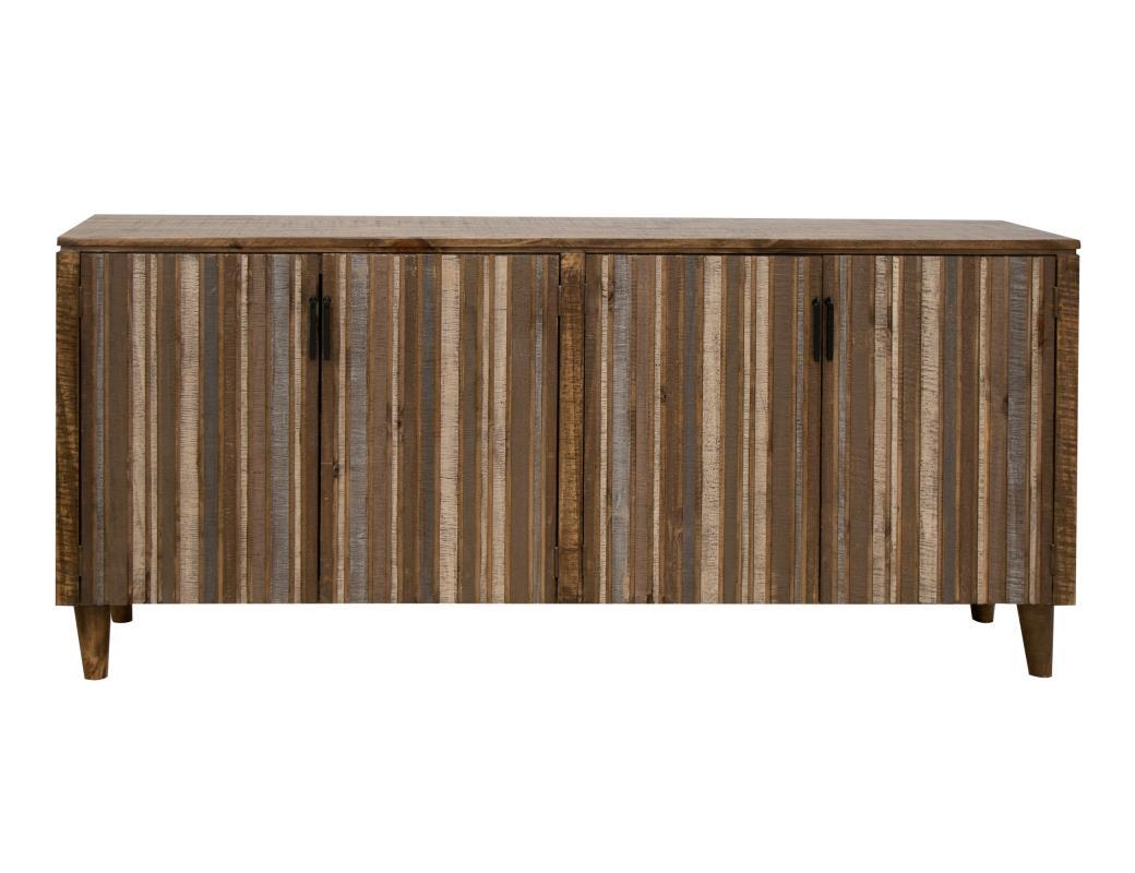 Tiza 4 Doors, Console Brown, w/multicolor doors