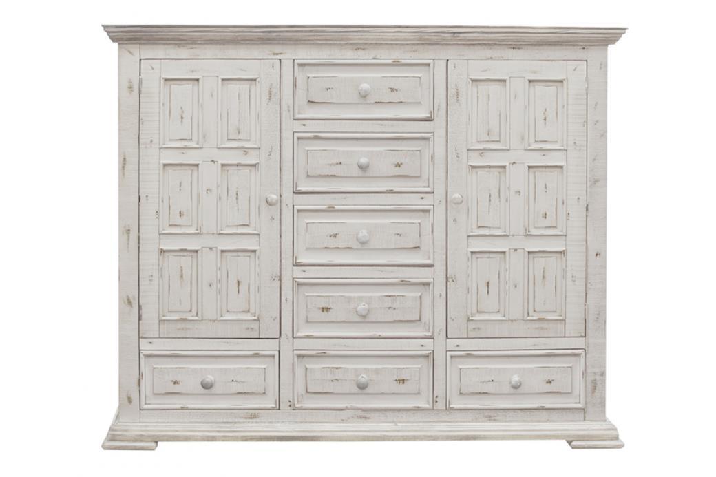 Terra White 7 Drawer, 2 Door Mule Chest