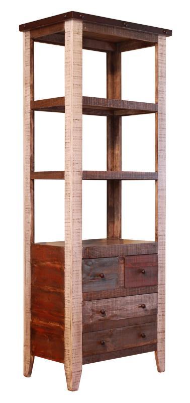 Antique Multicolor Universal Pier, 4 Drawers, 3 Shelves