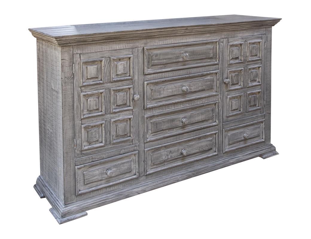 Terra Gray 6 Drawer, 2 Doors Dresser