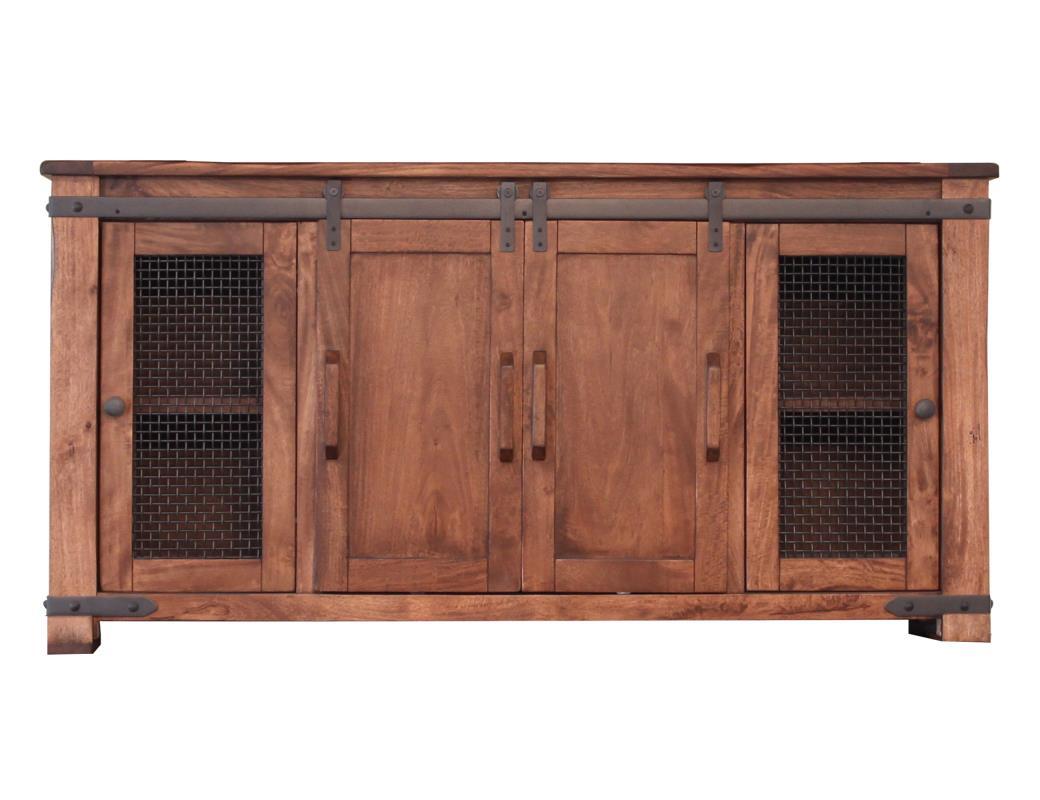 Parota 70" TV Stand w/4 Doors and Shelves