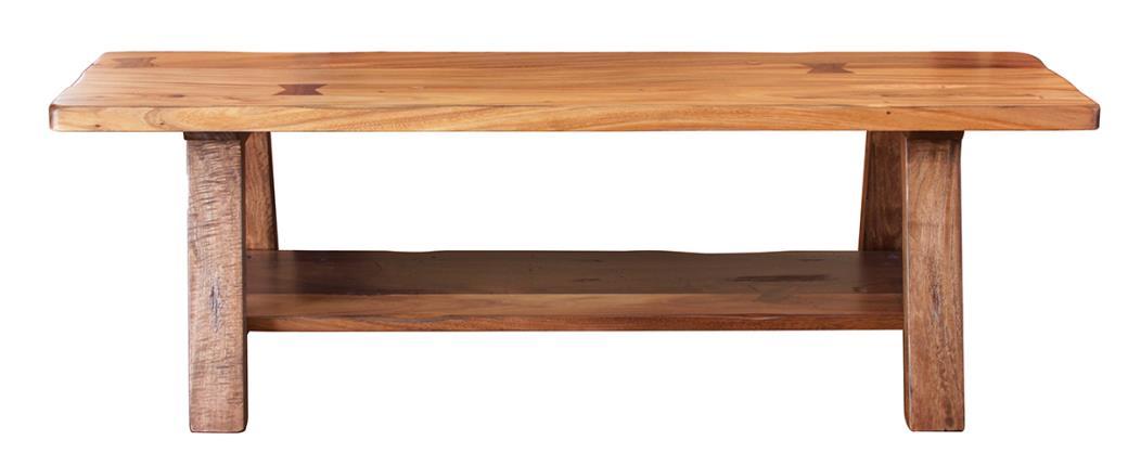 Parota Bench- Solid Wood, w/Shelf*