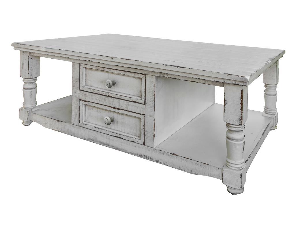 Aruba 4 Drawer, Cocktail Table, w/ White finish
