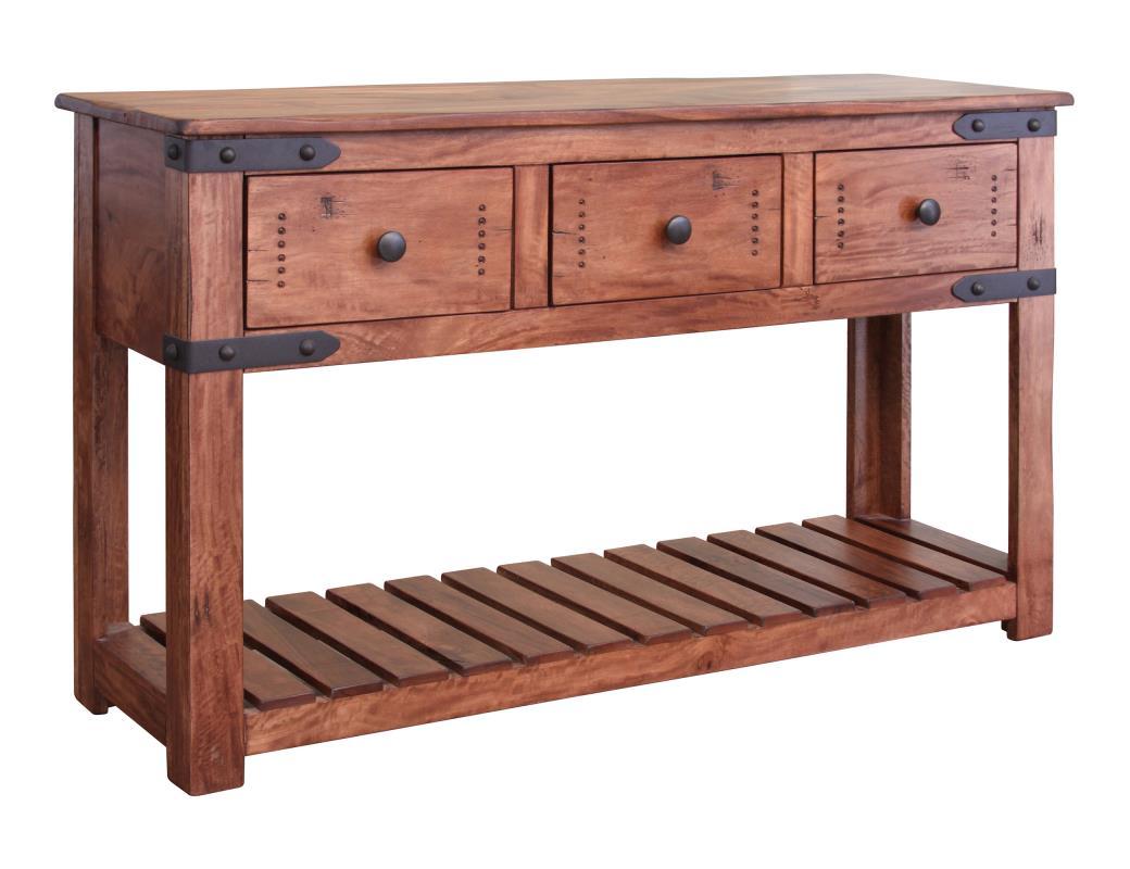 Parota II Sofa Table w/3 Drawers