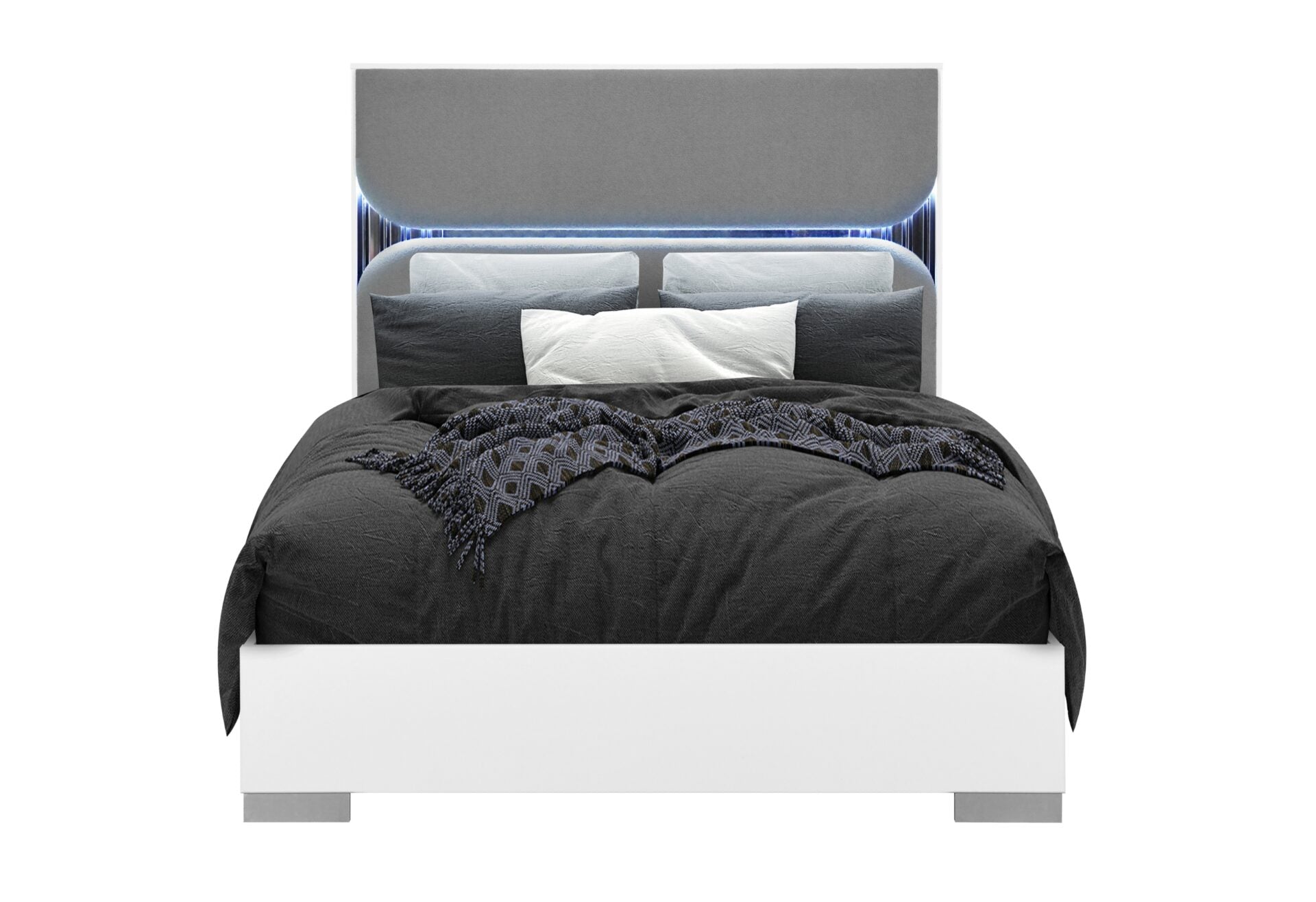 Talia White Bed With Led