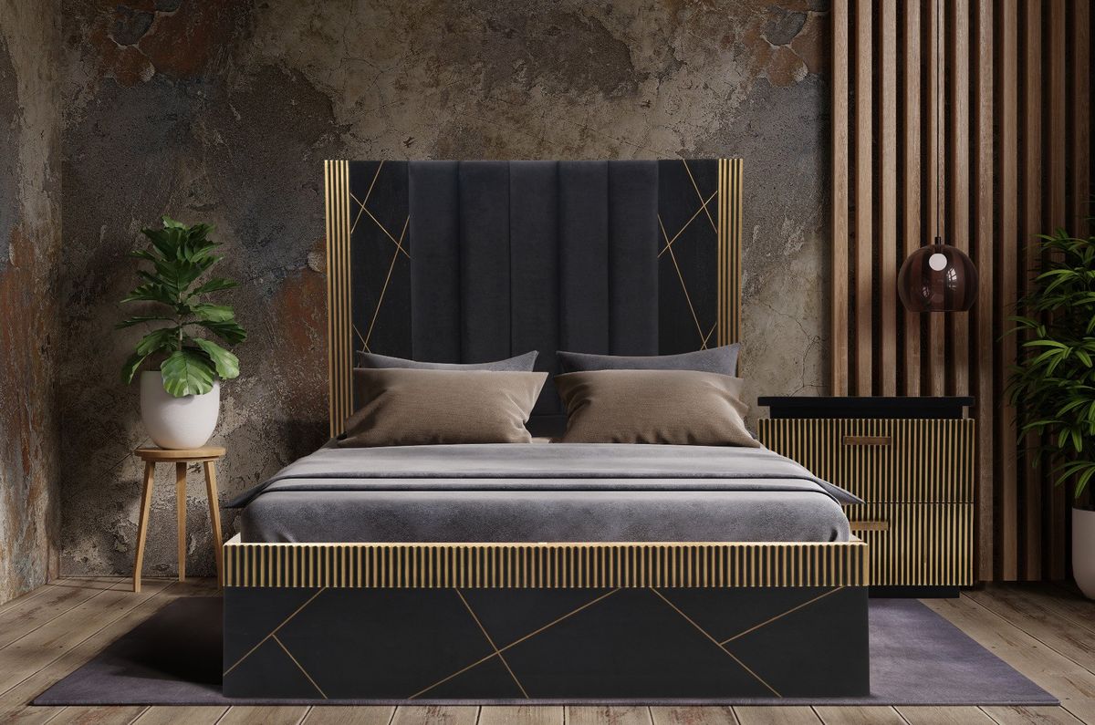 Galaxy Home Allure King Bed in Black
