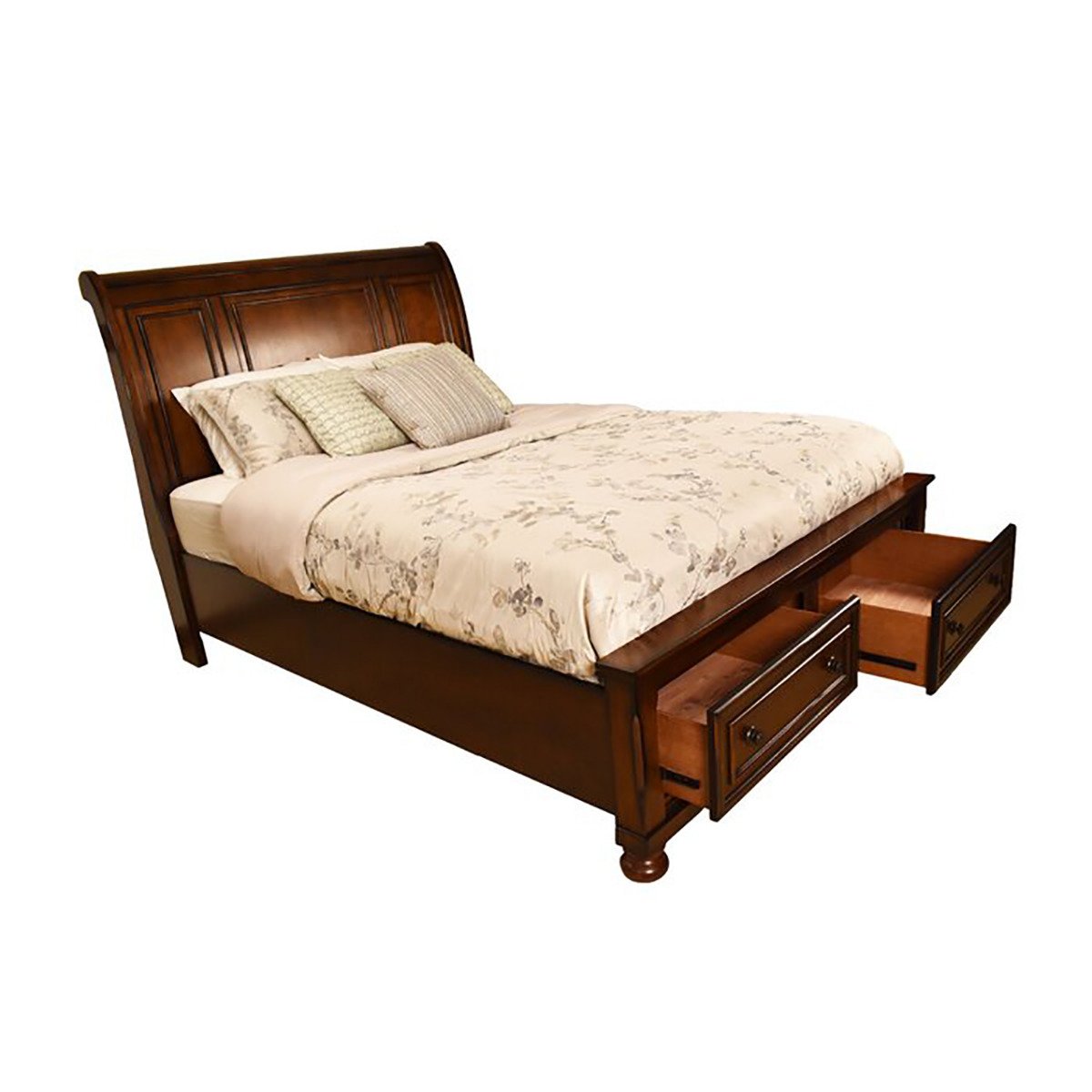 Galaxy Home Baltimore Queen Bed in Dark Walnut