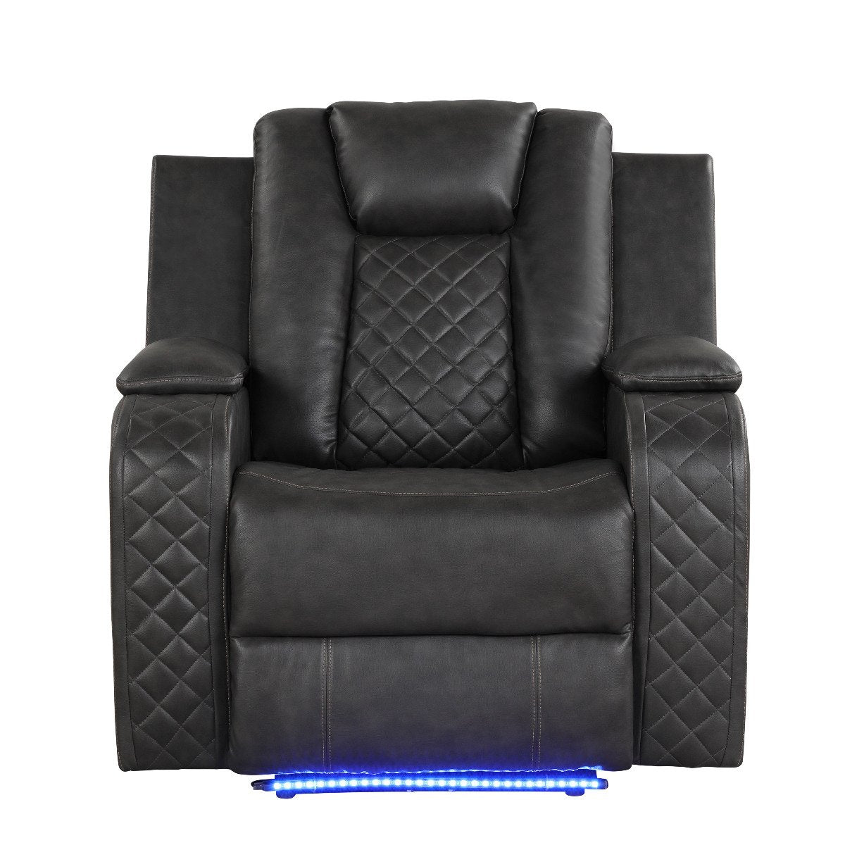 Galaxy Home Benz LED & Power Recliner Chair in Gray image