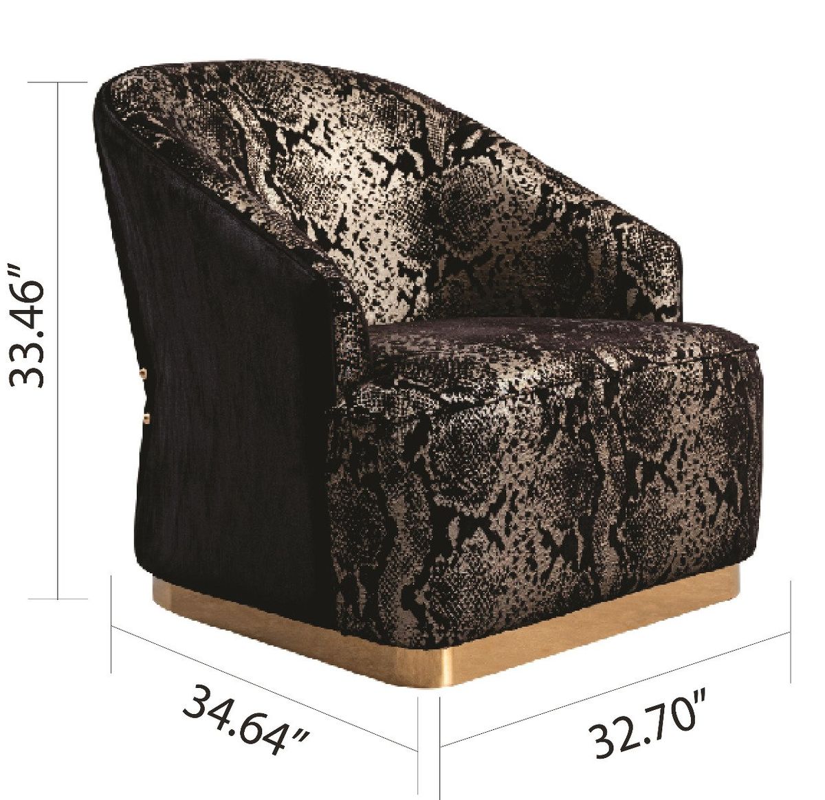 Galaxy Home Majesty Chair in Black
