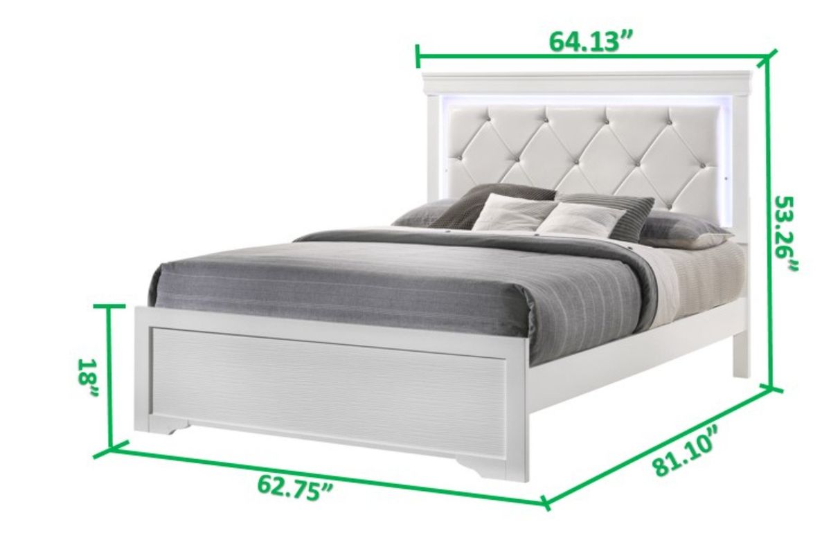 Galaxy Home Brooklyn Queen Bed in White