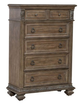 Liberty Furniture Carlisle Court 5 Drawer Chest in Chestnut with Dusty Wax image