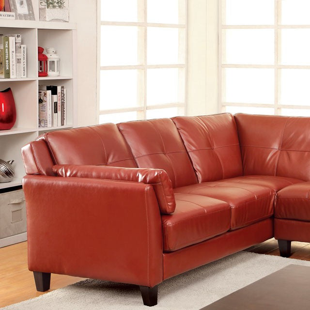 PEEVER Mahogany Red Sectional, Mahogany Red (K/D)