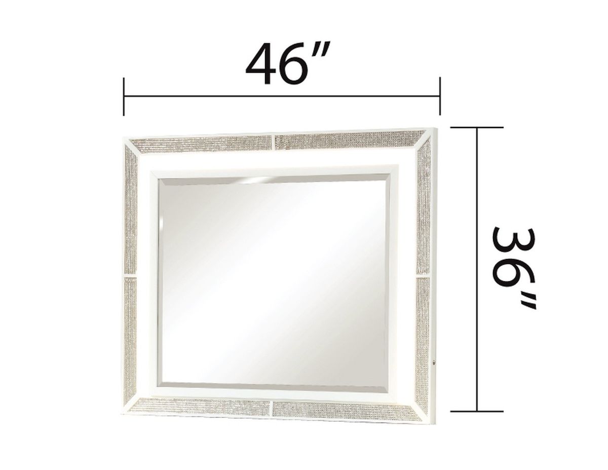 Galaxy Home Crystal Mirror in Black