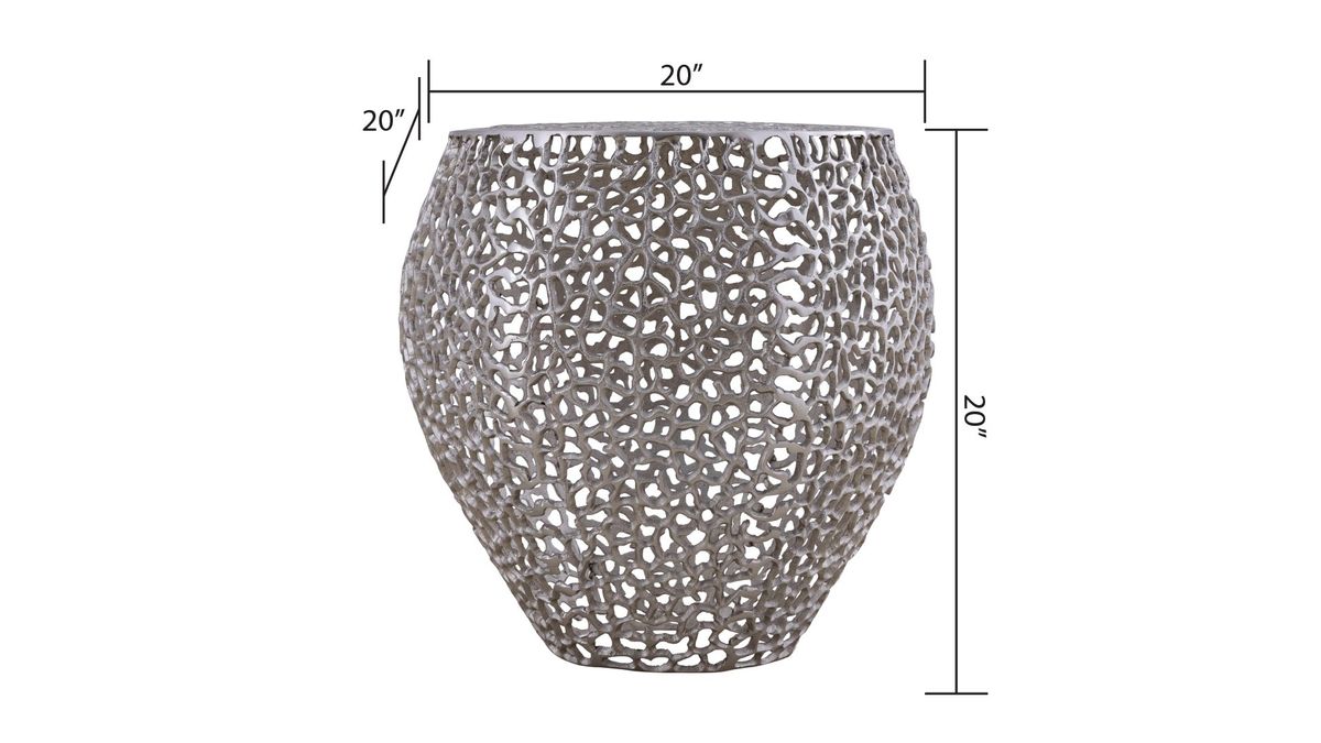 Galaxy Home ET3403-18 Coffee Table in Silver