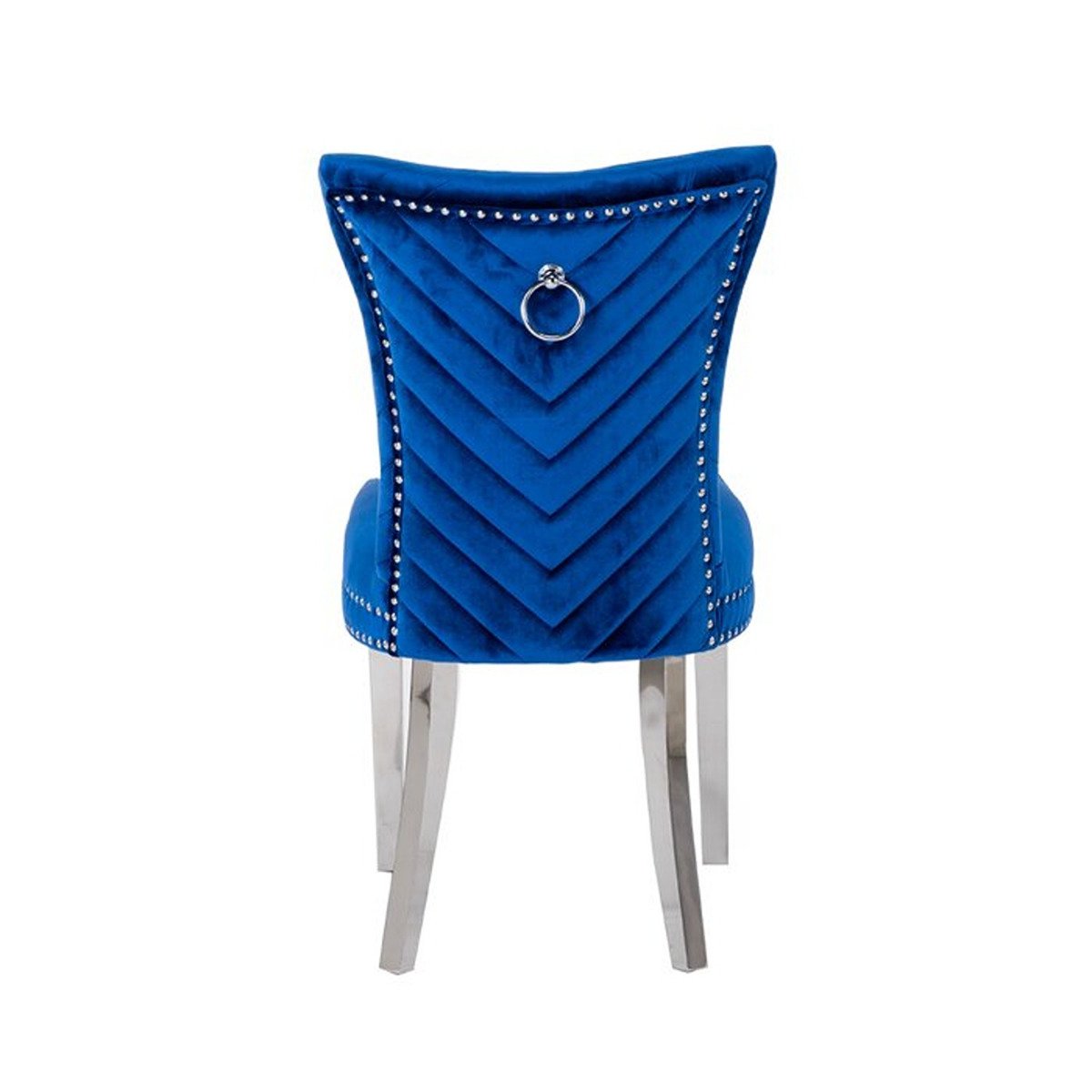 Galaxy Home Eva Stainless Steel Dining Chair (Set of 2) in Blue
