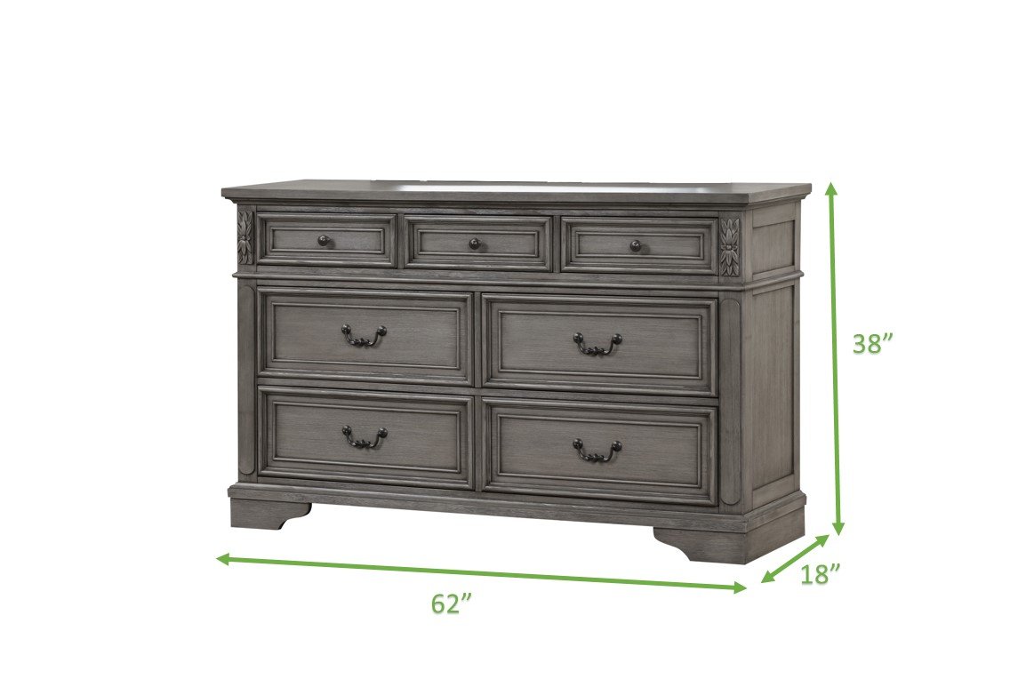 Galaxy Home Grace Dresser in Gray