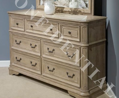 Liberty Furniture Magnolia Manor II 7 Drawer Dresser in Weathered Bisque image