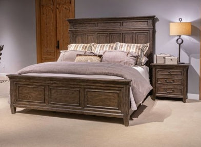 Liberty Furniture Paradise Valley Cal King Panel Bed in Saddle Brown