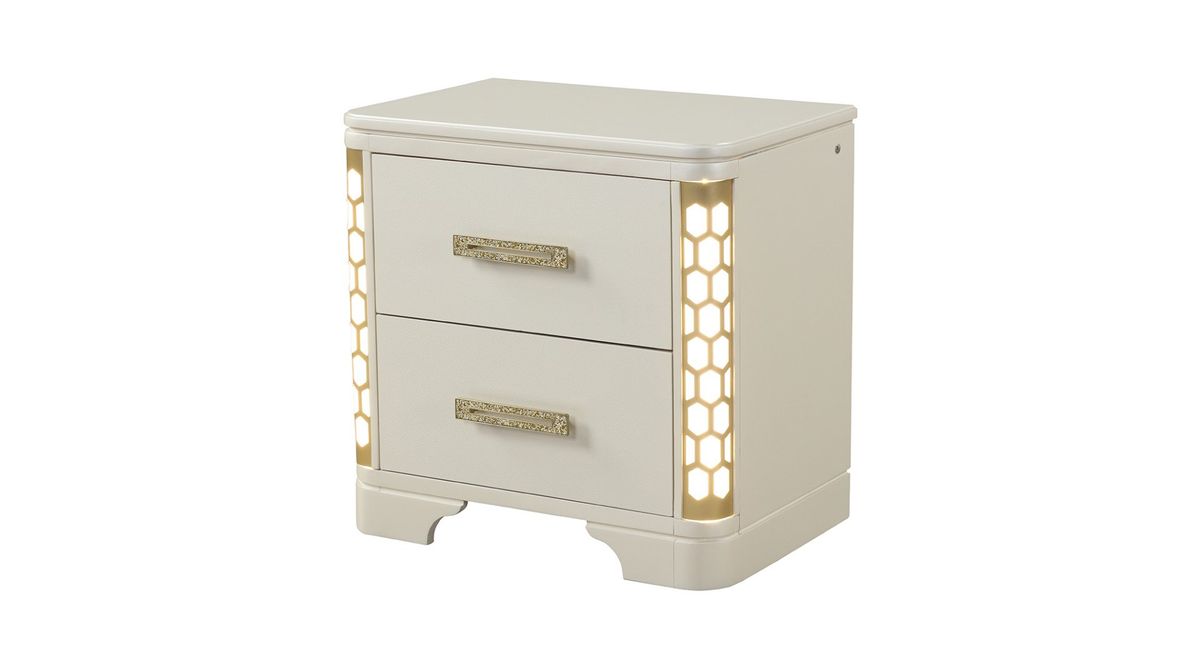 Galaxy Home Jasmine Nightstand in Beige
