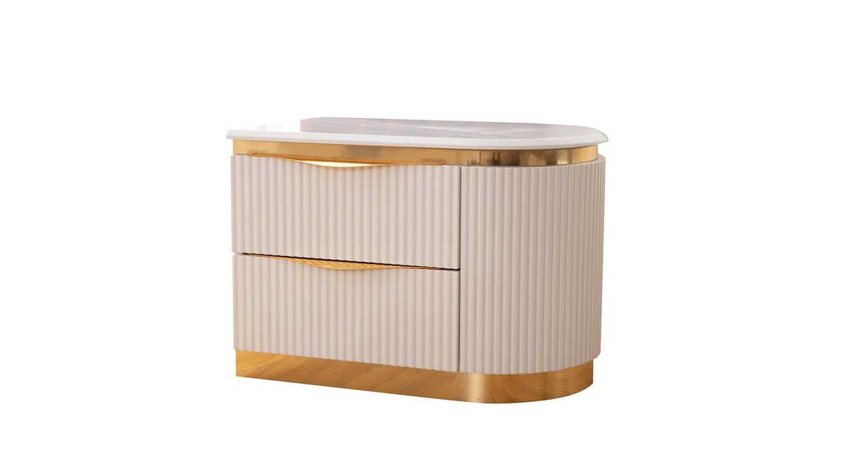 Galaxy Home Laura Gold Detailed Right Nightstand image