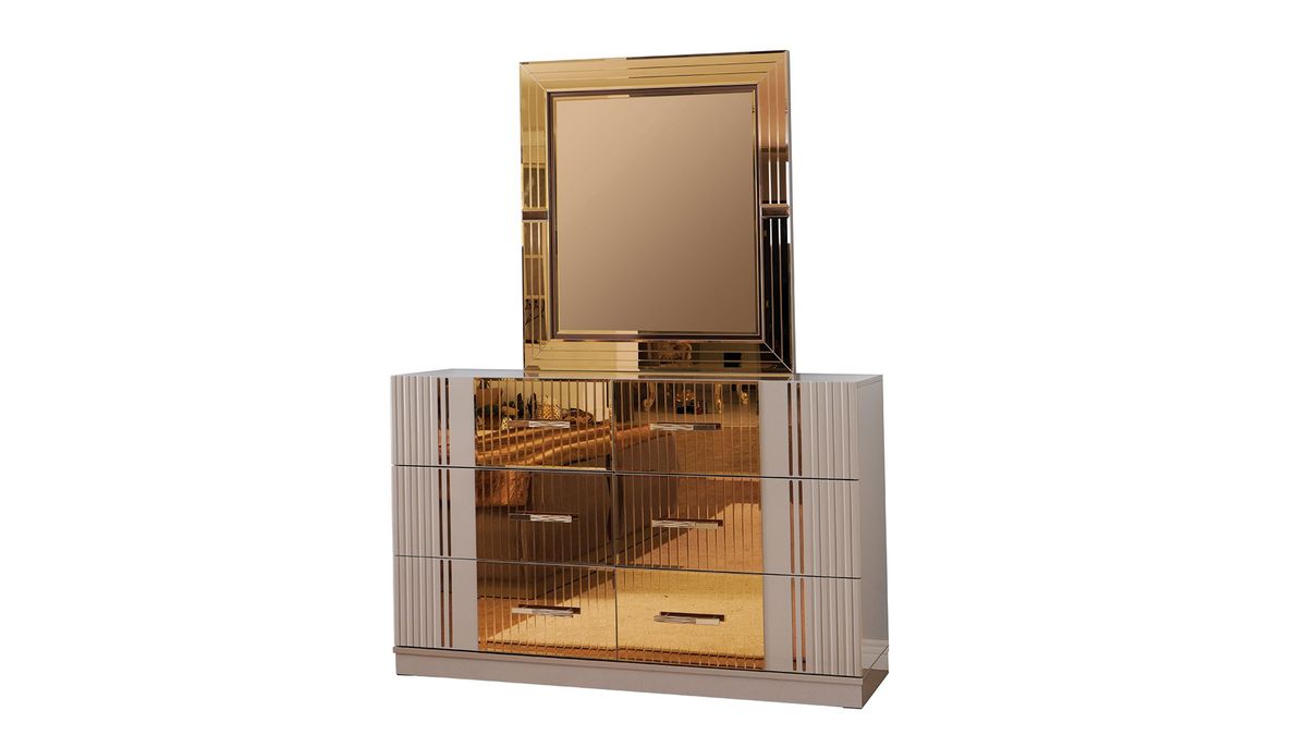 Galaxy Home Lorenzo Gold Detailed Mirror