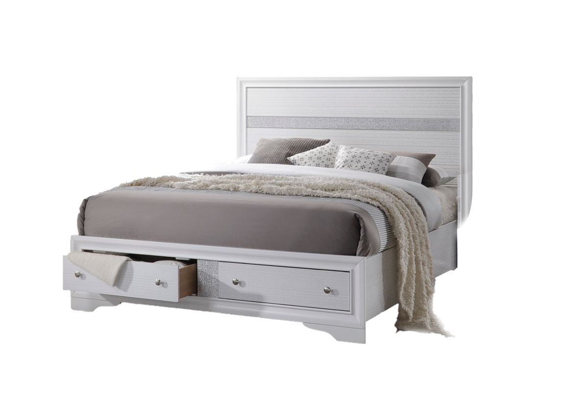 Galaxy Home Matrix King Bed in White