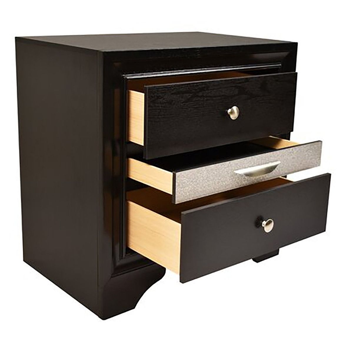 Galaxy Home Matrix Nightstand in Black