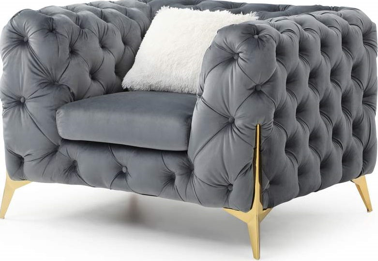 Galaxy Home Moderno Chair in Gray image