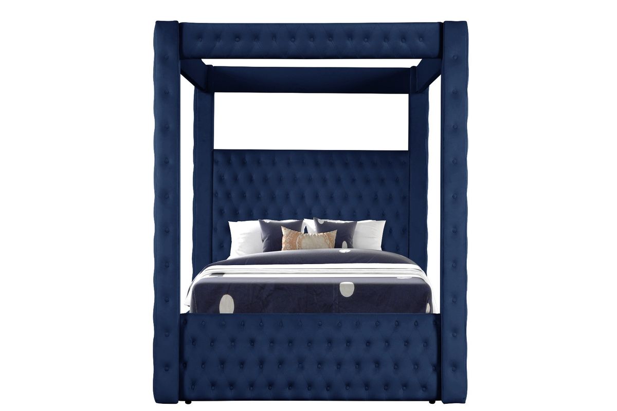 Galaxy Home Monica King Bed in Navy