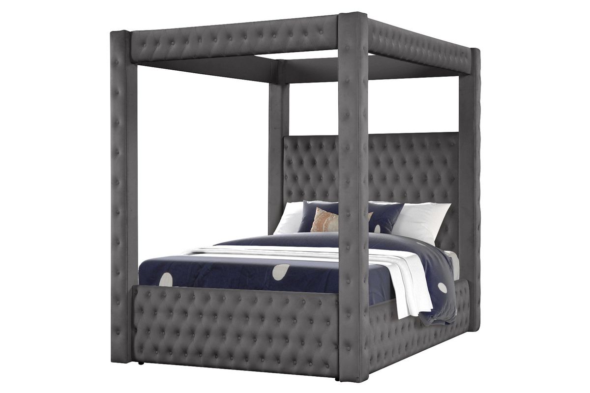 Galaxy Home Monica Queen Bed in Gray
