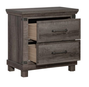 Liberty Furniture Lakeside Haven Nightstand w/ Charging Station in Brownstone