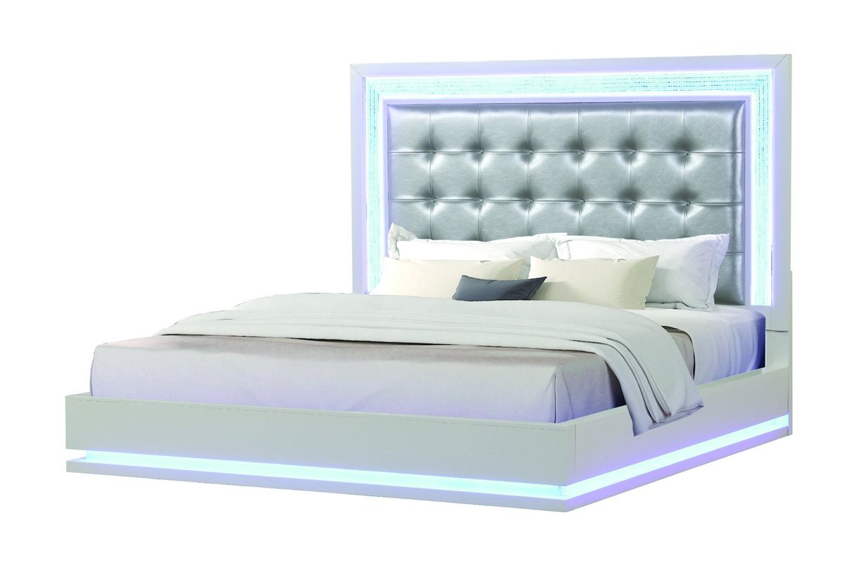 Galaxy Home Passion King Bed in Milky White image