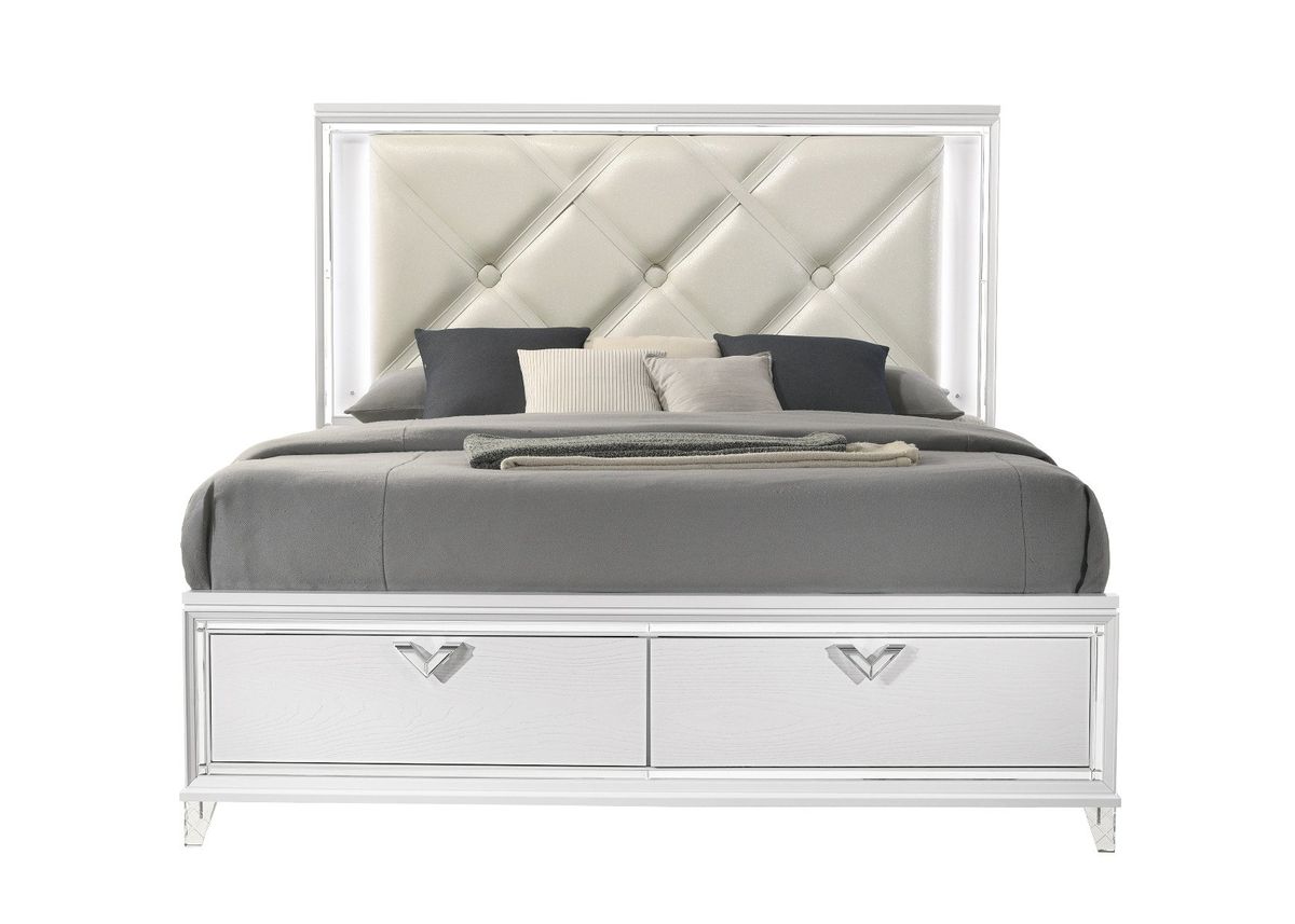 Galaxy Home Prism King Bed in White image