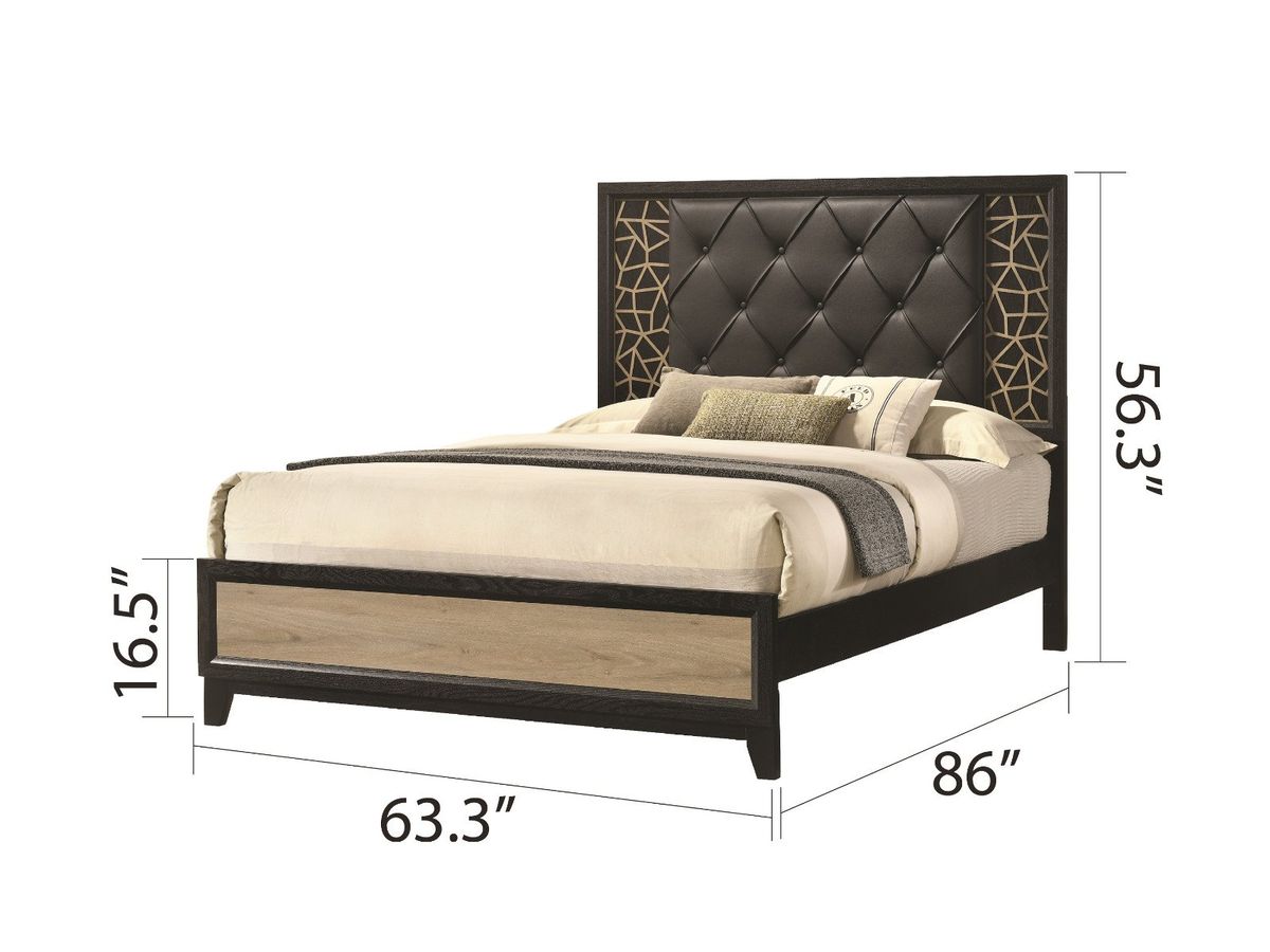 Galaxy Home Selena Queen Bed in Black