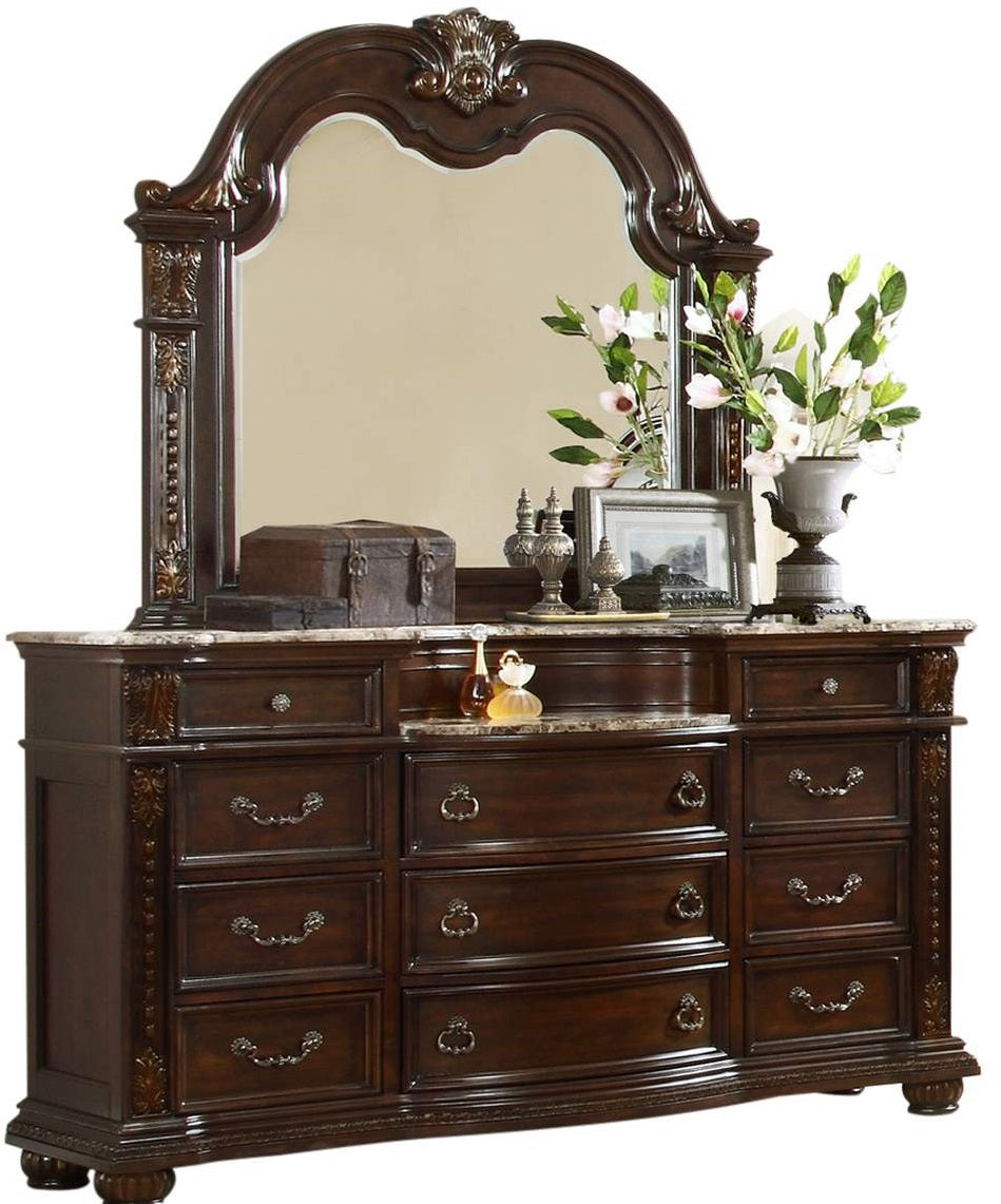Galaxy Home Roma Dresser in Dark Walnut