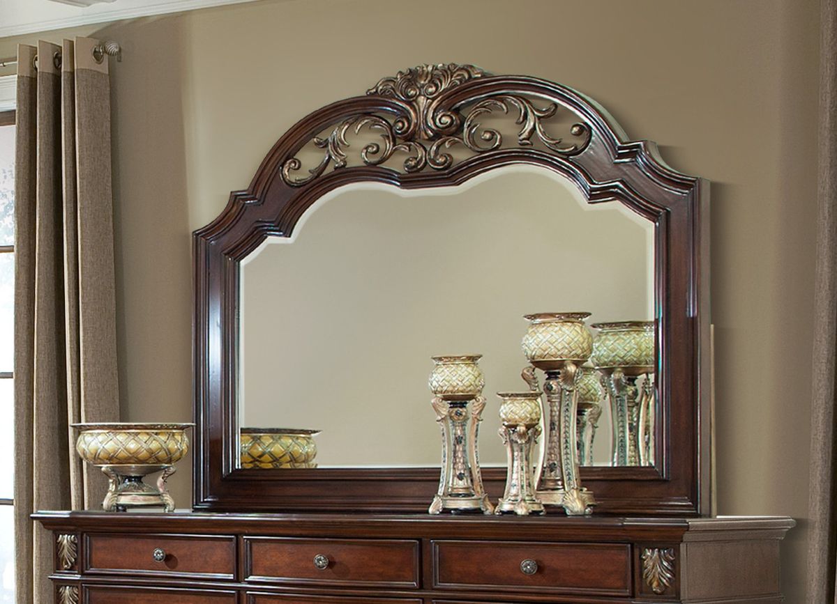 Cosmos Rosanna Mirror in Dark Cherry image