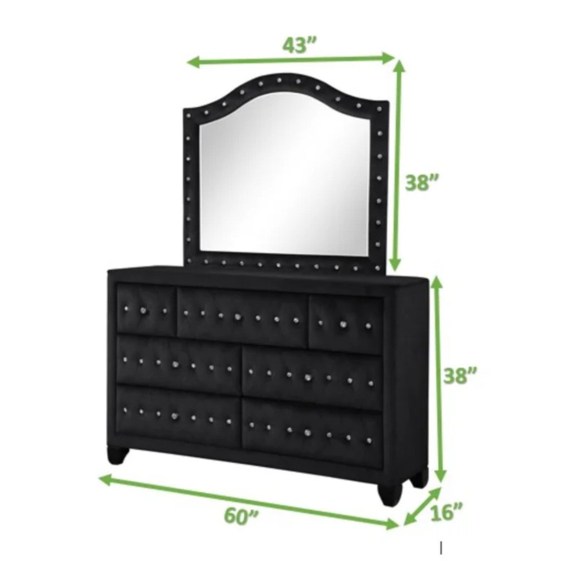 Galaxy Home Sophia Dresser in Black