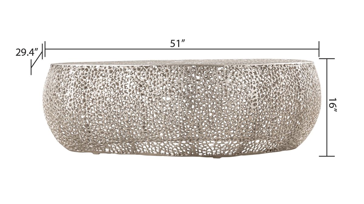 Galaxy Home CT3601-50 Coffee Table in Silver