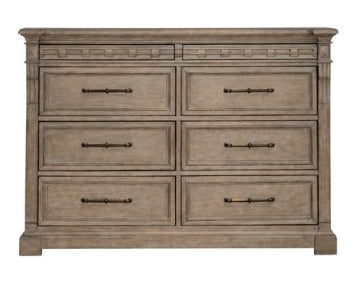 Liberty Furniture Town & Country 8 Drawer Dresser in Dusty Taupe