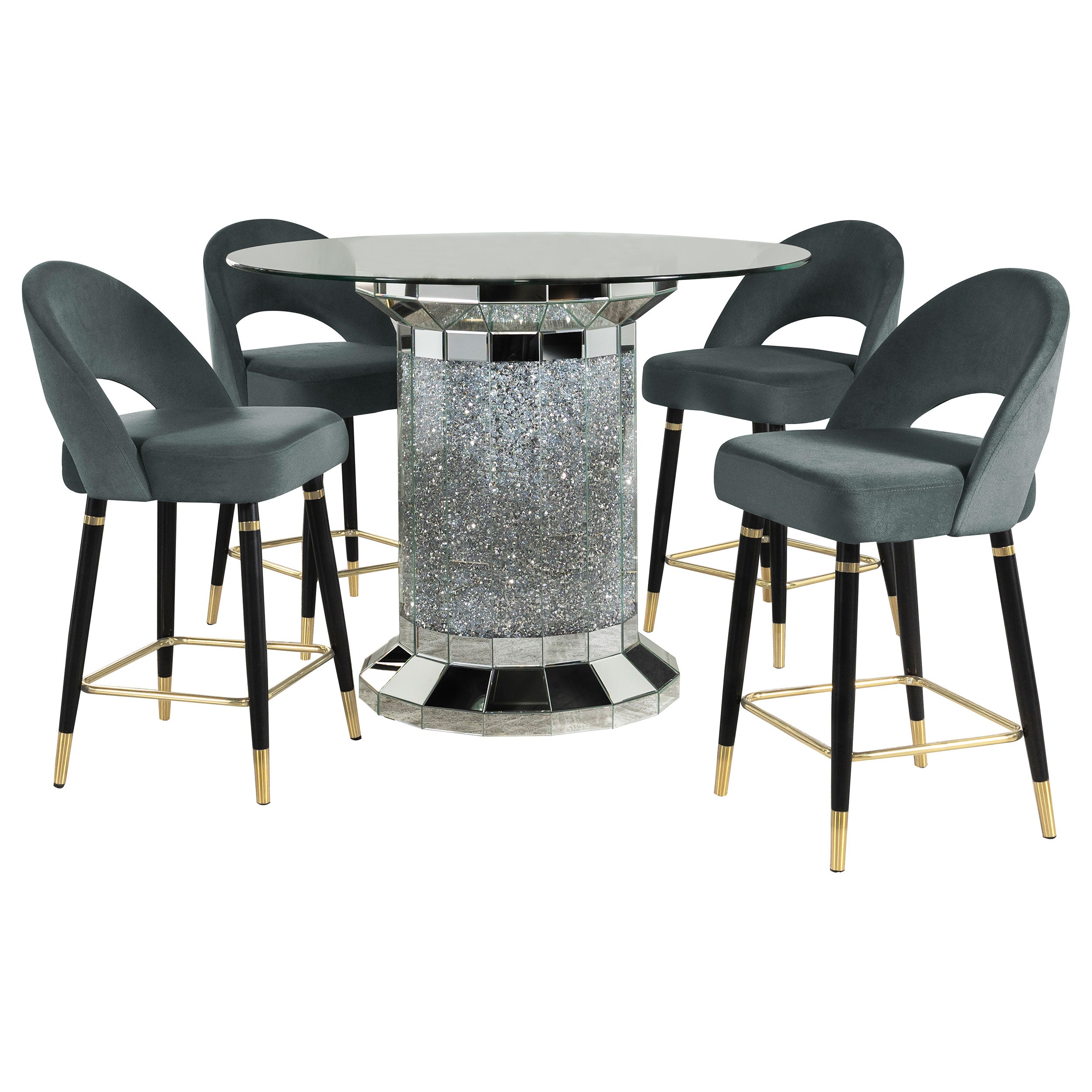 Ellie 5 Pc Counter Height Dining Sets Gray