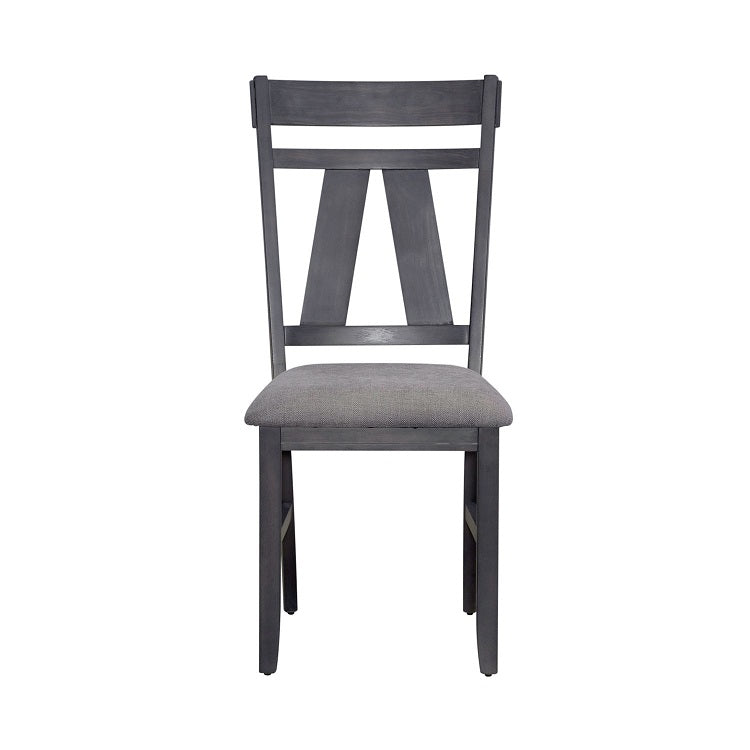 Liberty Furniture Lawson Splat Back Side Chair (Set of 2) in Weathered Gray
